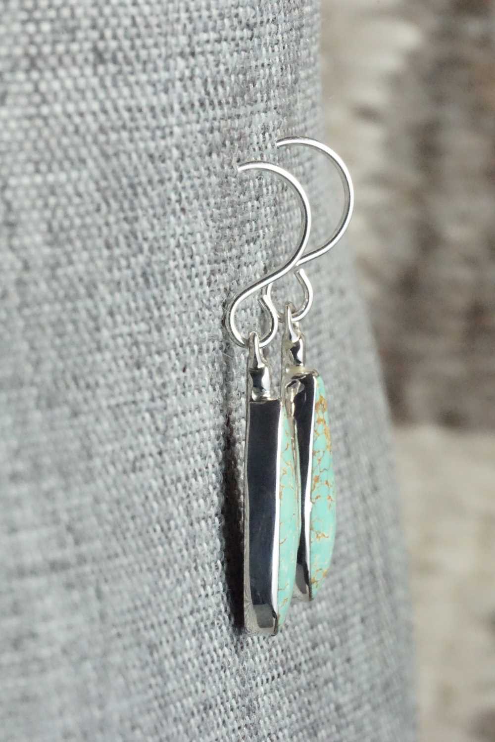 Turquoise & Sterling Silver Earrings - Kenneth Bitsie