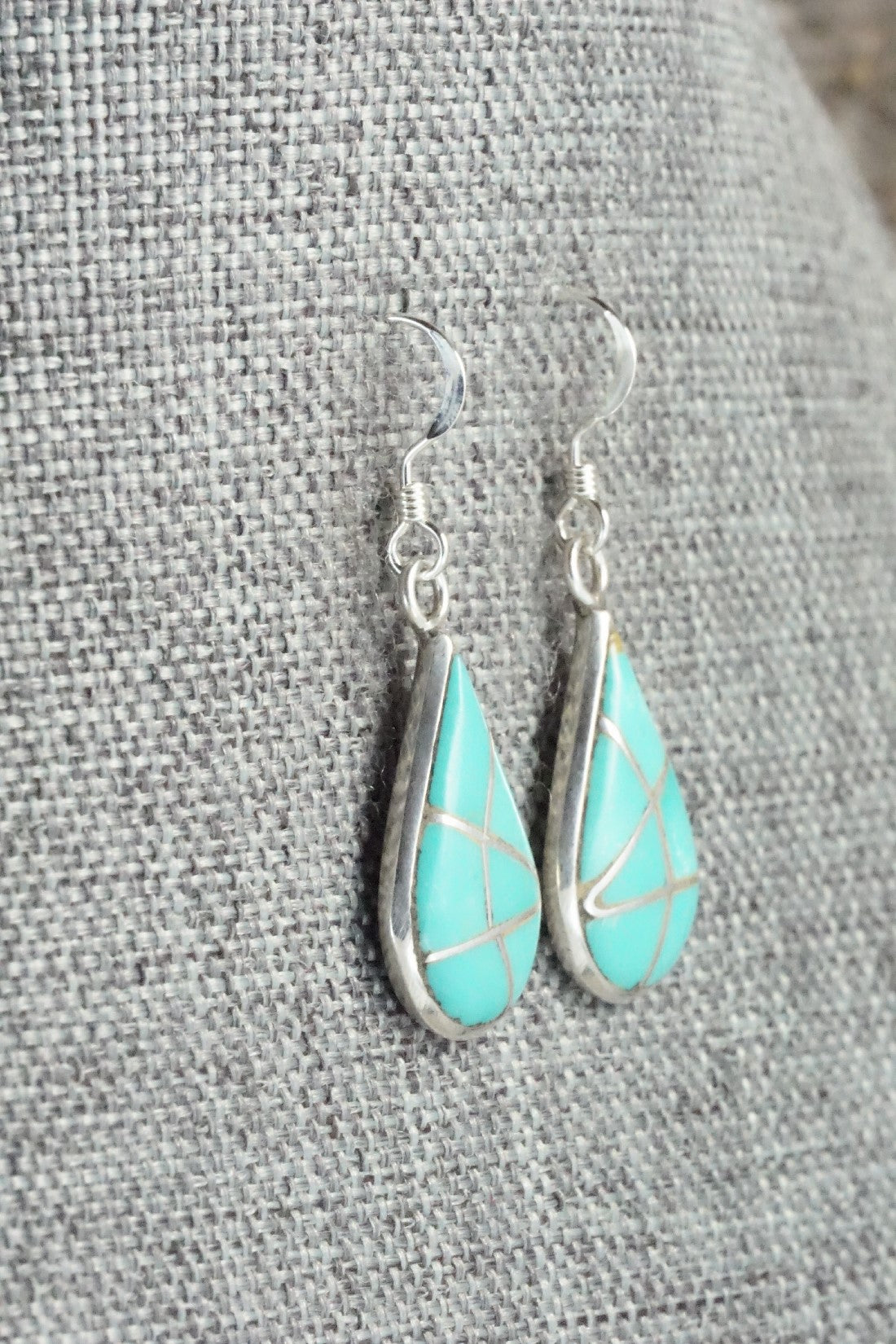Turquoise & Sterling Silver Earrings - Laurie Kallestewa