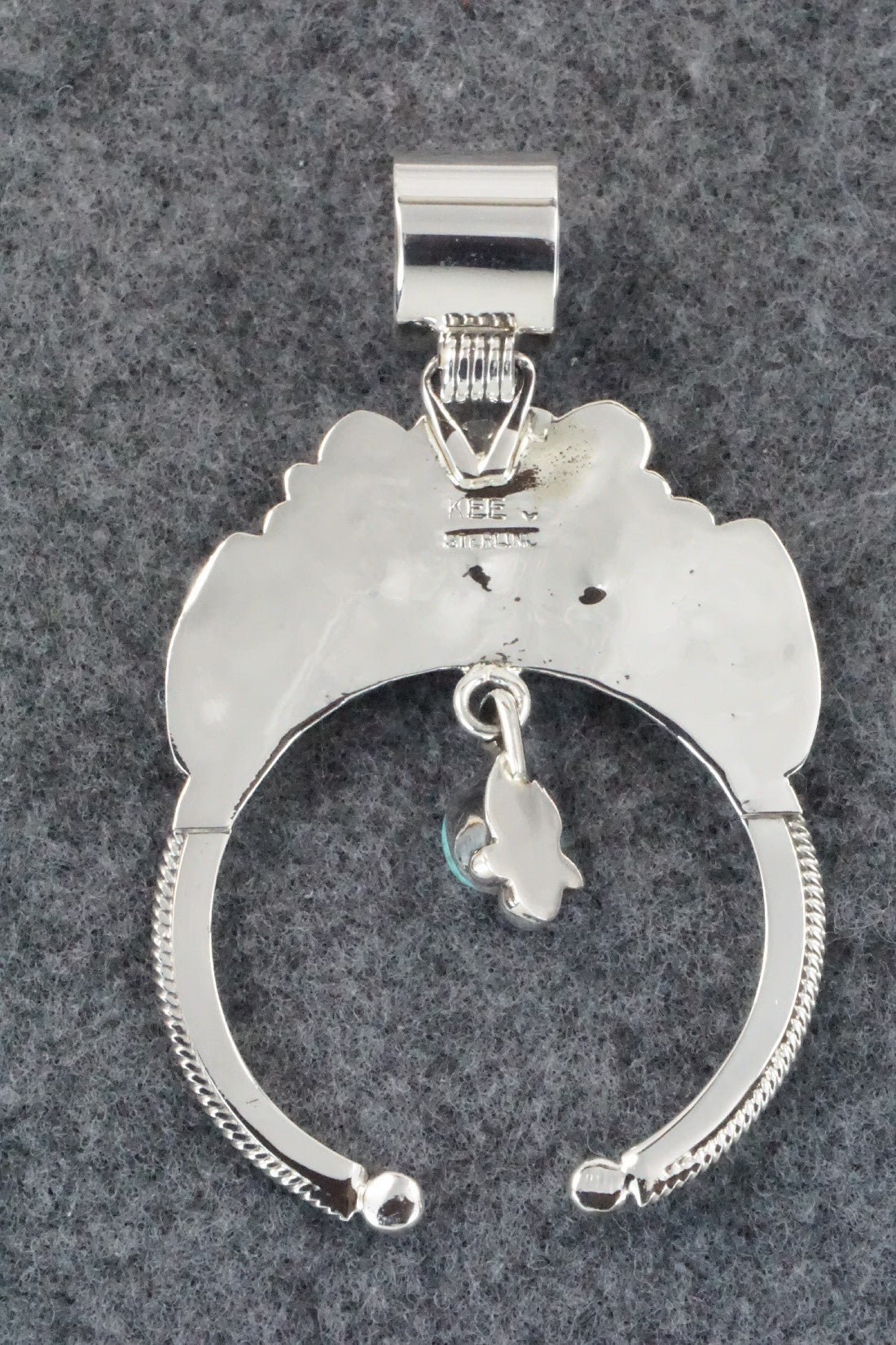 Turquoise and Sterling Silver Pendant - Vernon Johnson