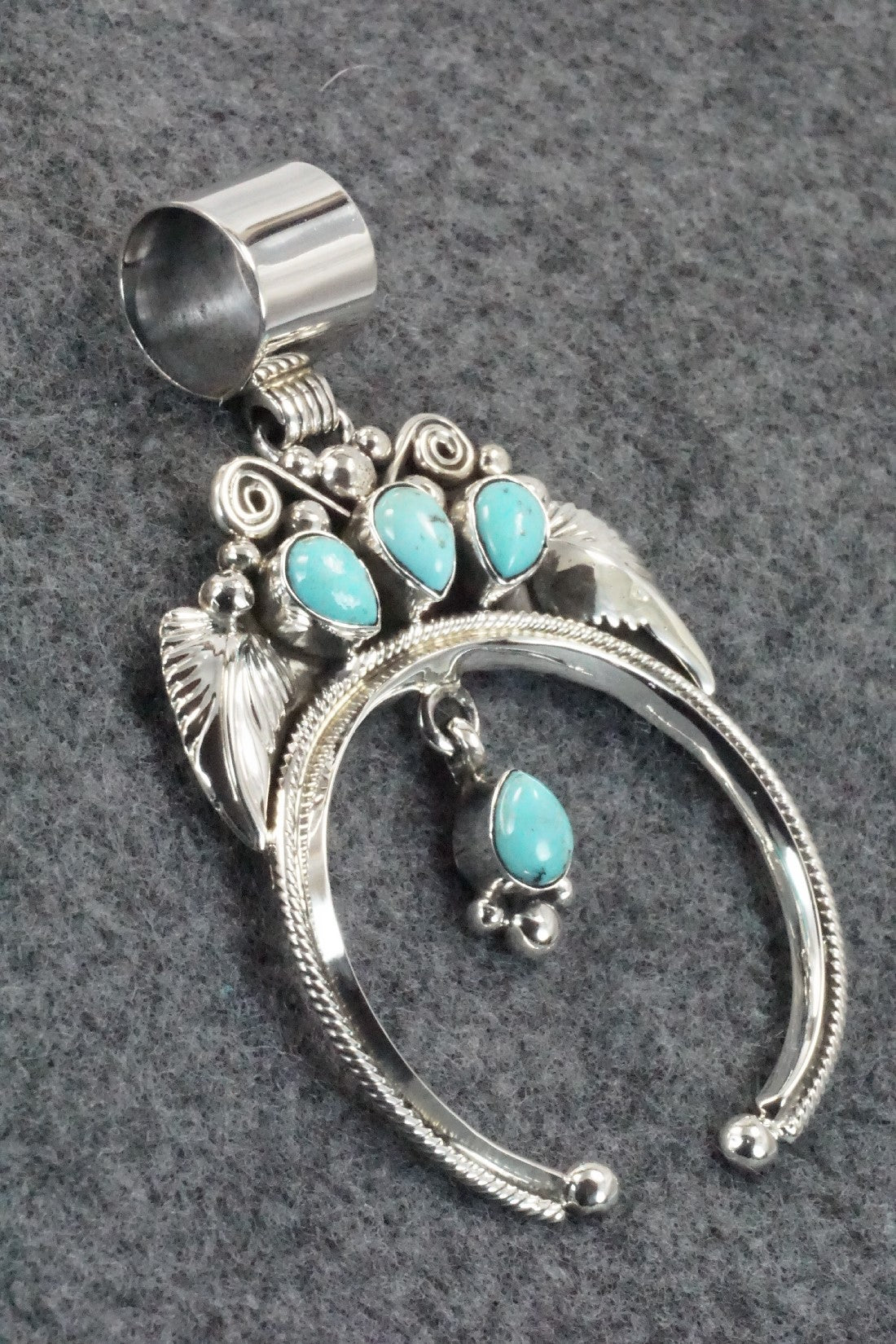 Turquoise and Sterling Silver Pendant - Vernon Johnson