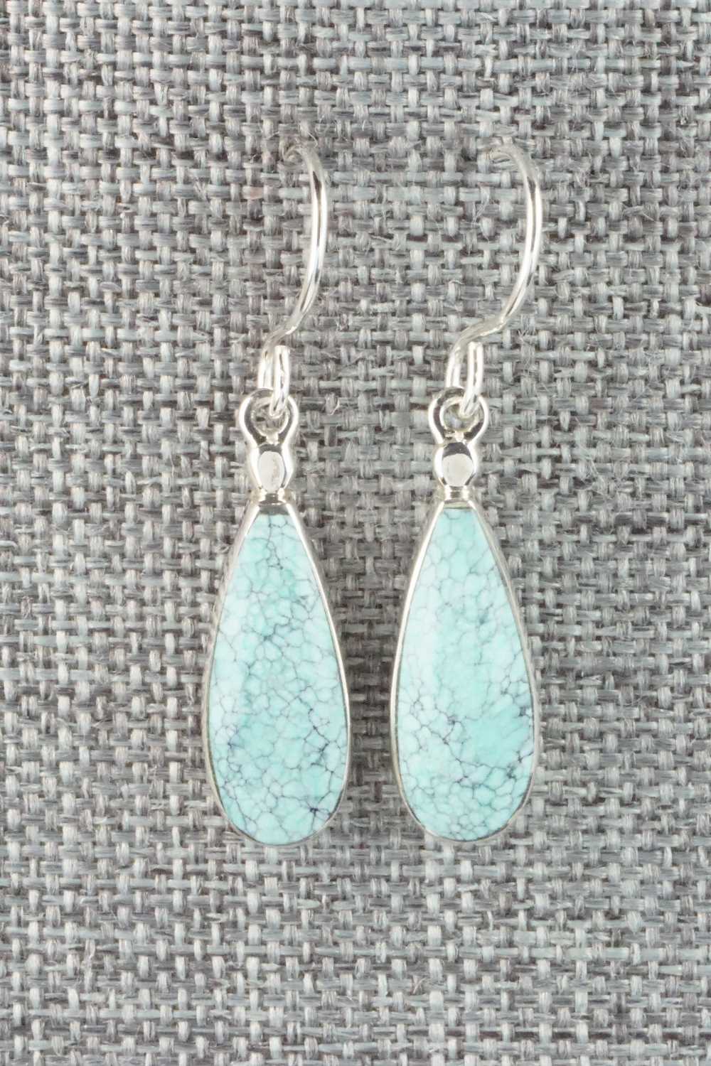 Turquoise & Sterling Silver Earrings - Kenneth Bitsie