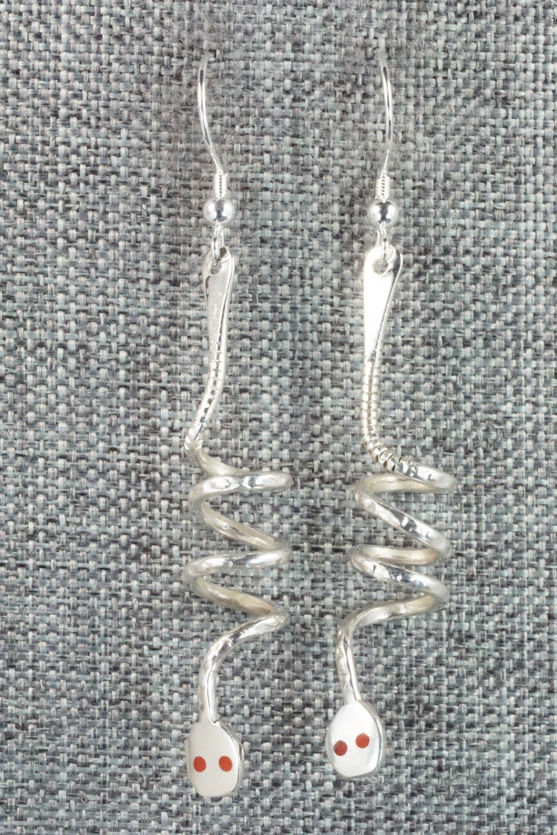 Coral & Sterling Silver Earrings - Joy Calavaza
