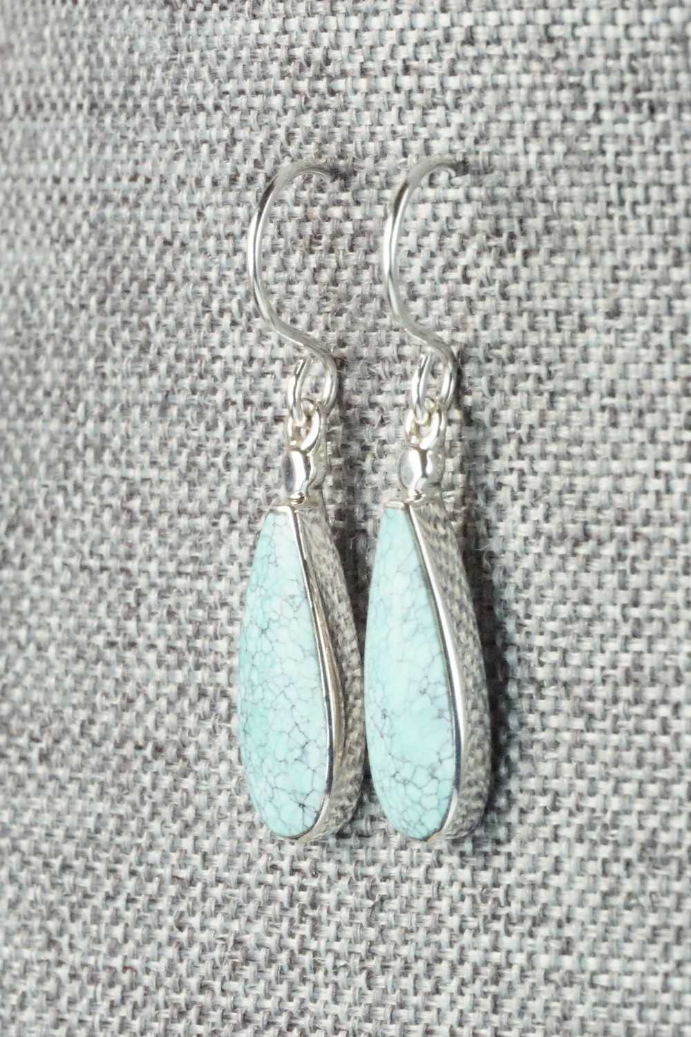 Turquoise & Sterling Silver Earrings - Kenneth Bitsie