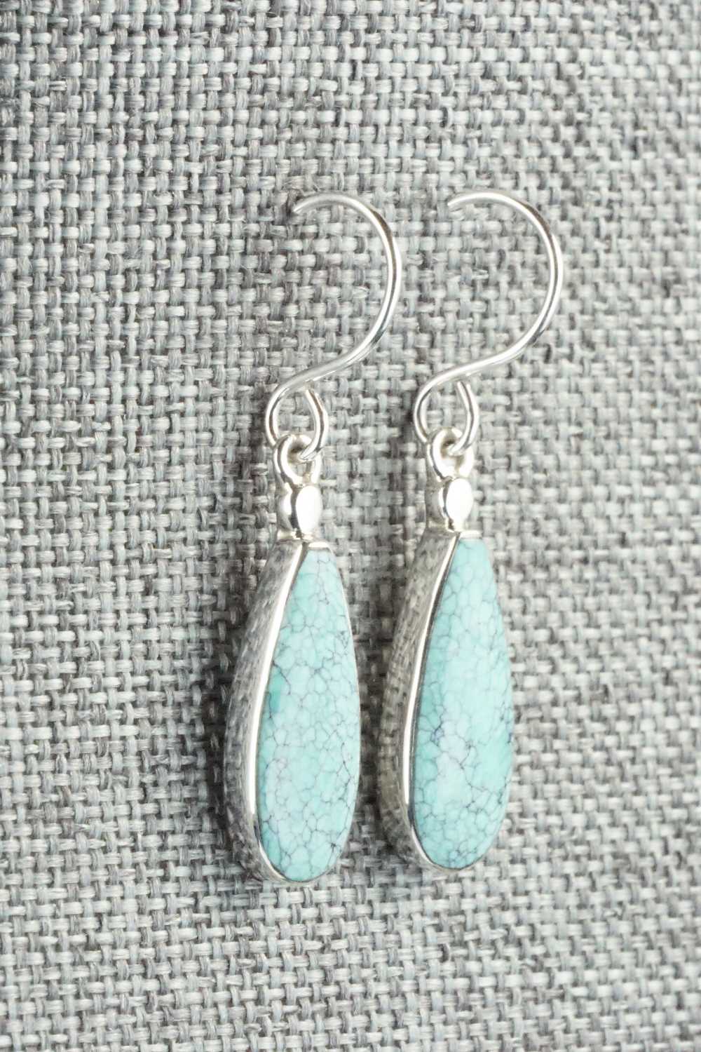Turquoise & Sterling Silver Earrings - Kenneth Bitsie
