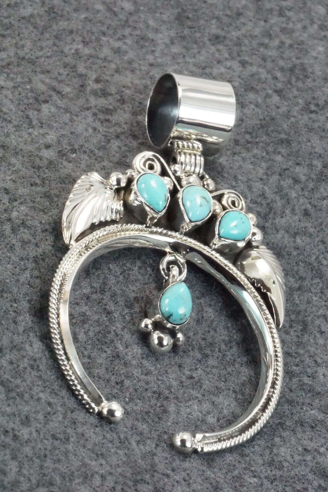 Turquoise and Sterling Silver Pendant - Vernon Johnson