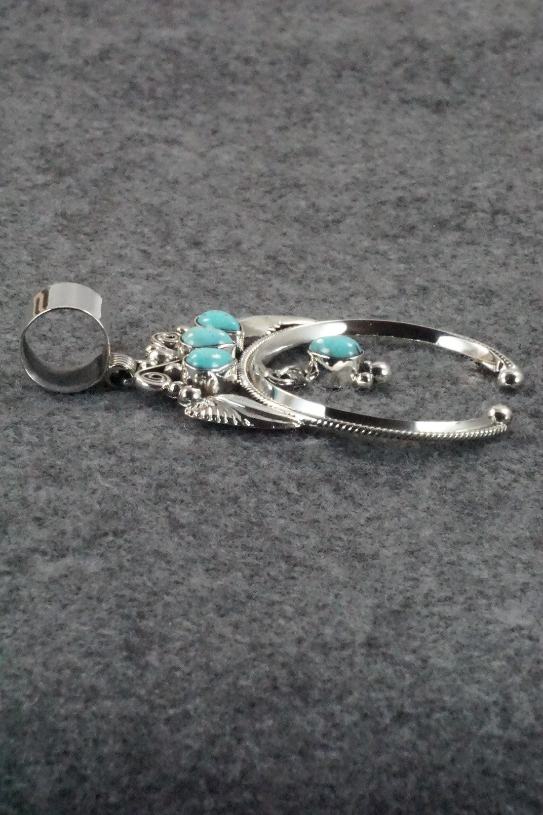 Turquoise and Sterling Silver Pendant - Vernon Johnson