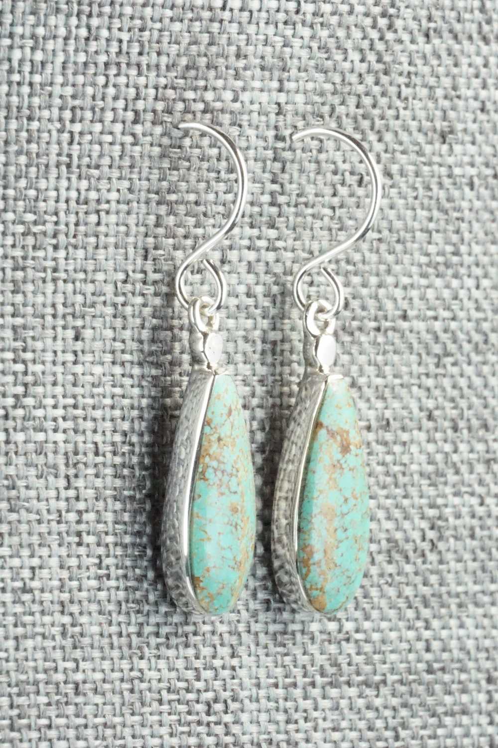 Turquoise & Sterling Silver Earrings - Kenneth Bitsie