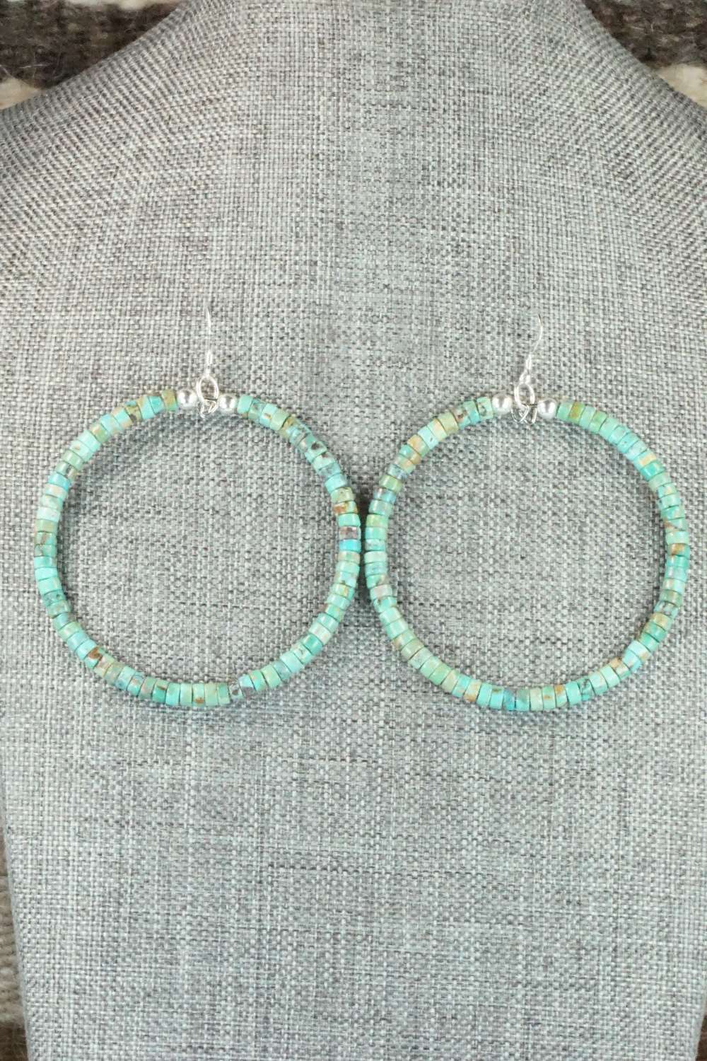 Turquoise & Sterling Silver Earrings - Doreen Jake