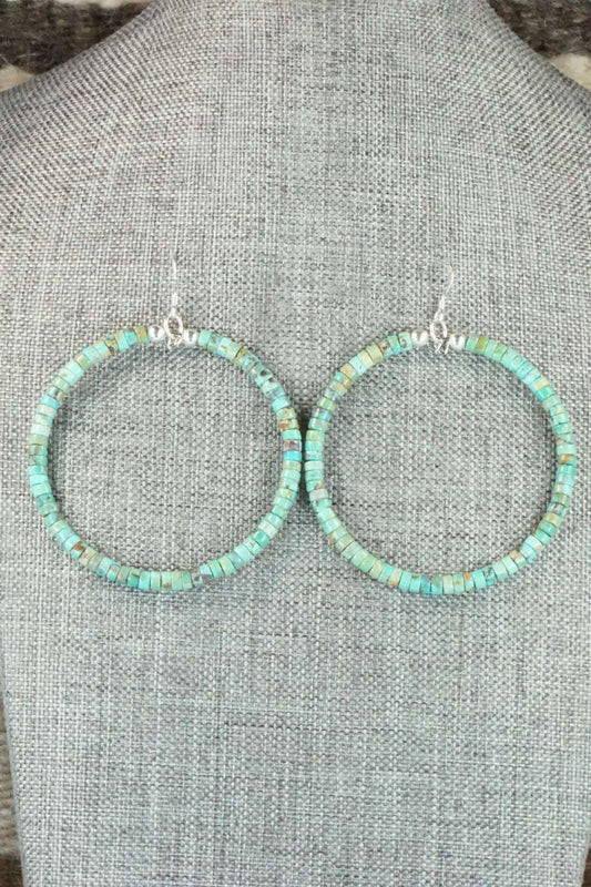 Turquoise & Sterling Silver Earrings - Doreen Jake