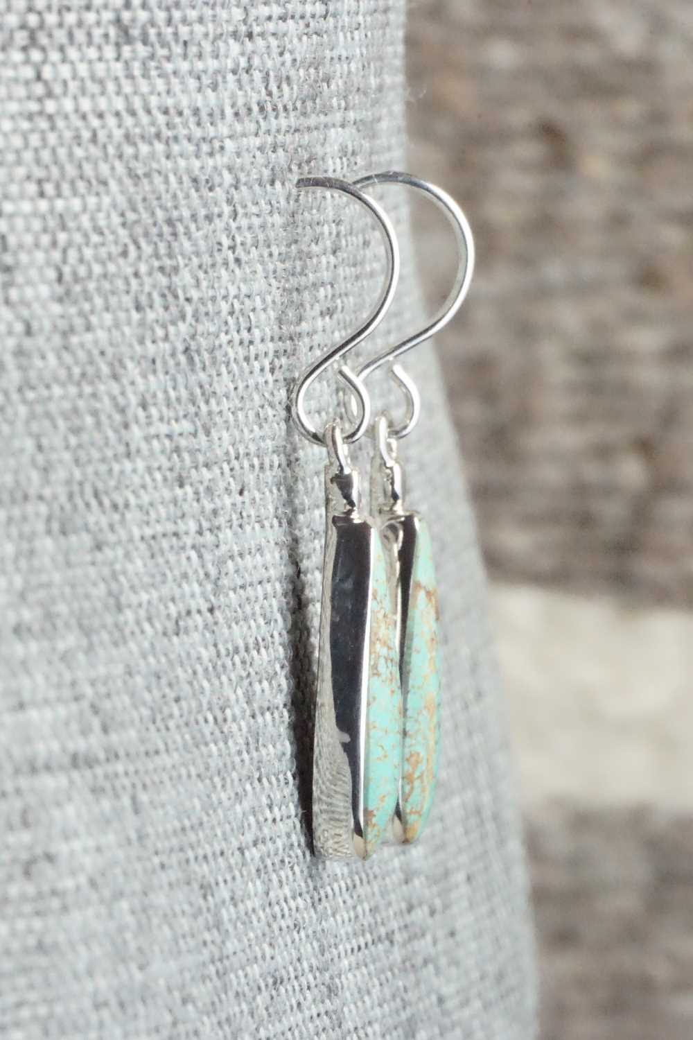 Turquoise & Sterling Silver Earrings - Kenneth Bitsie