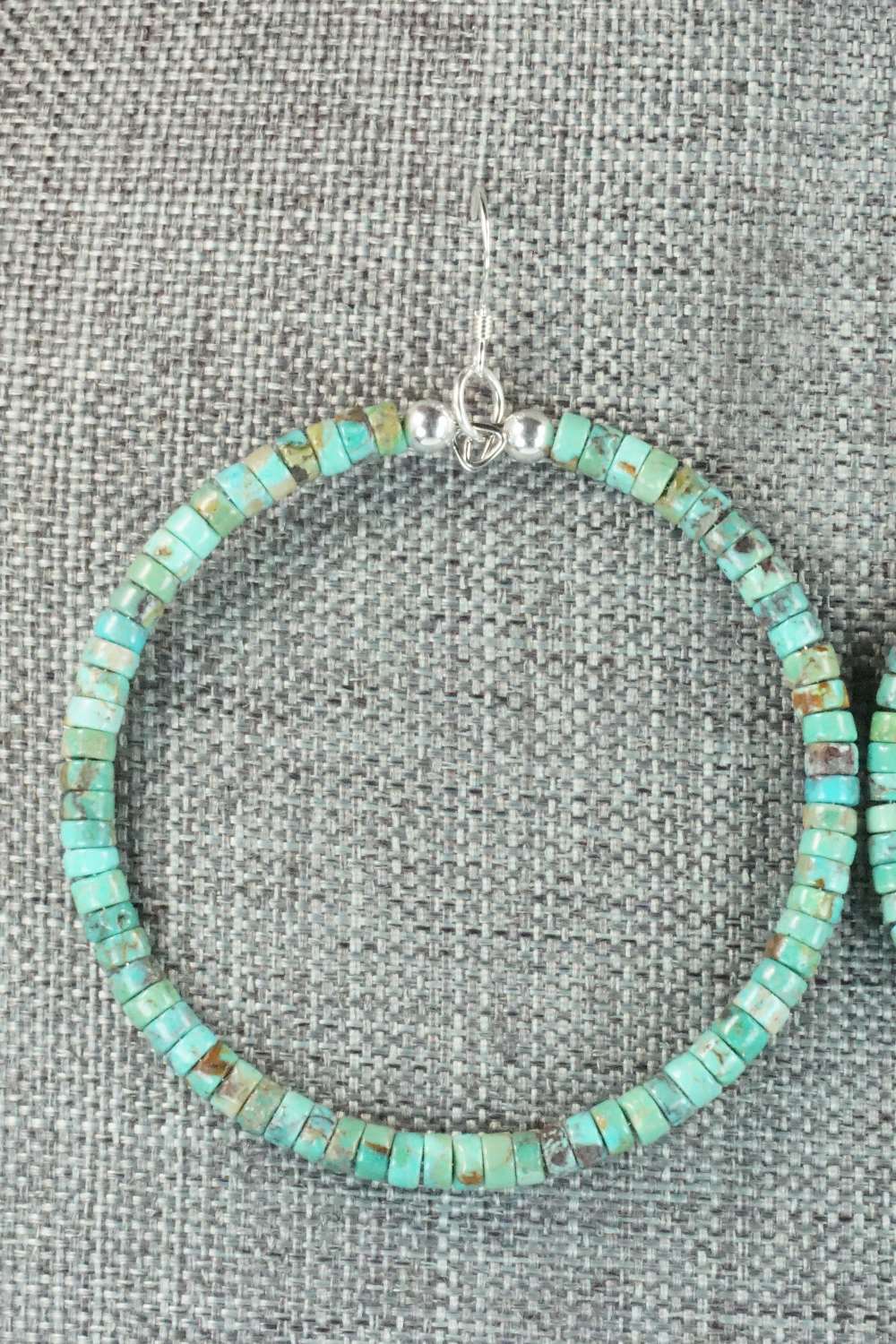 Turquoise & Sterling Silver Earrings - Doreen Jake