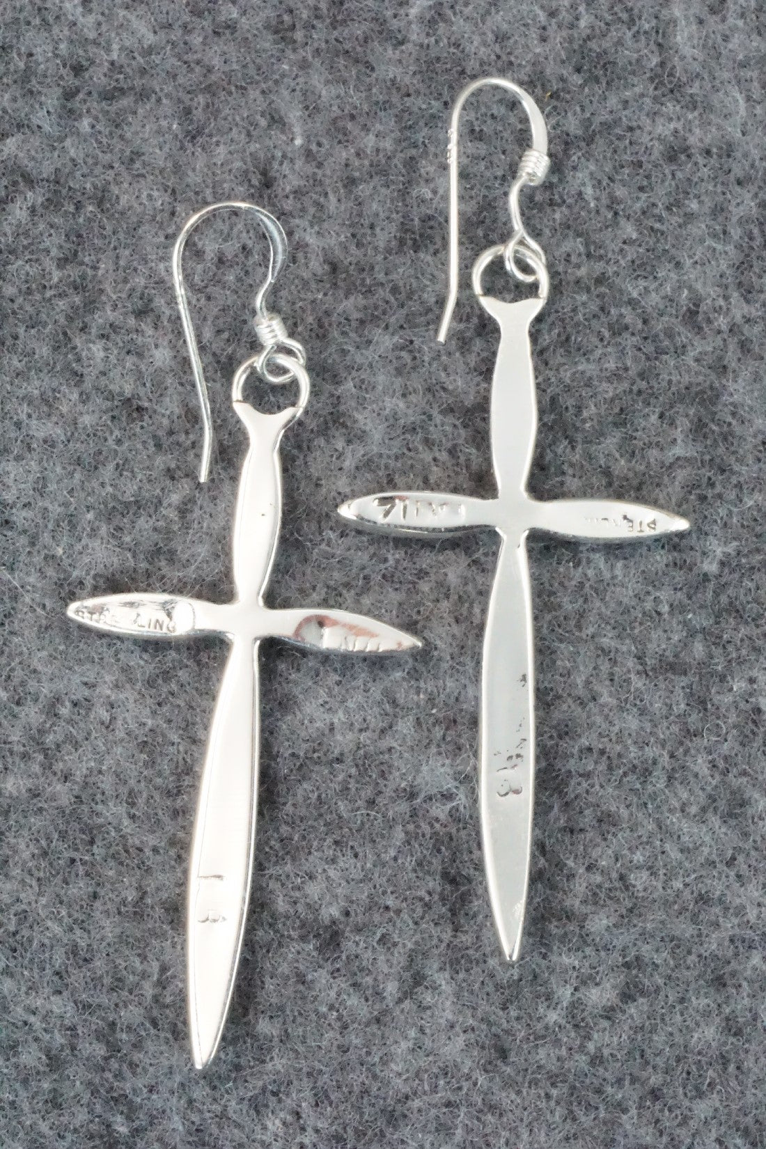 Multi Stone & Sterling Silver Inlay Earrings - Lynette Bowannie