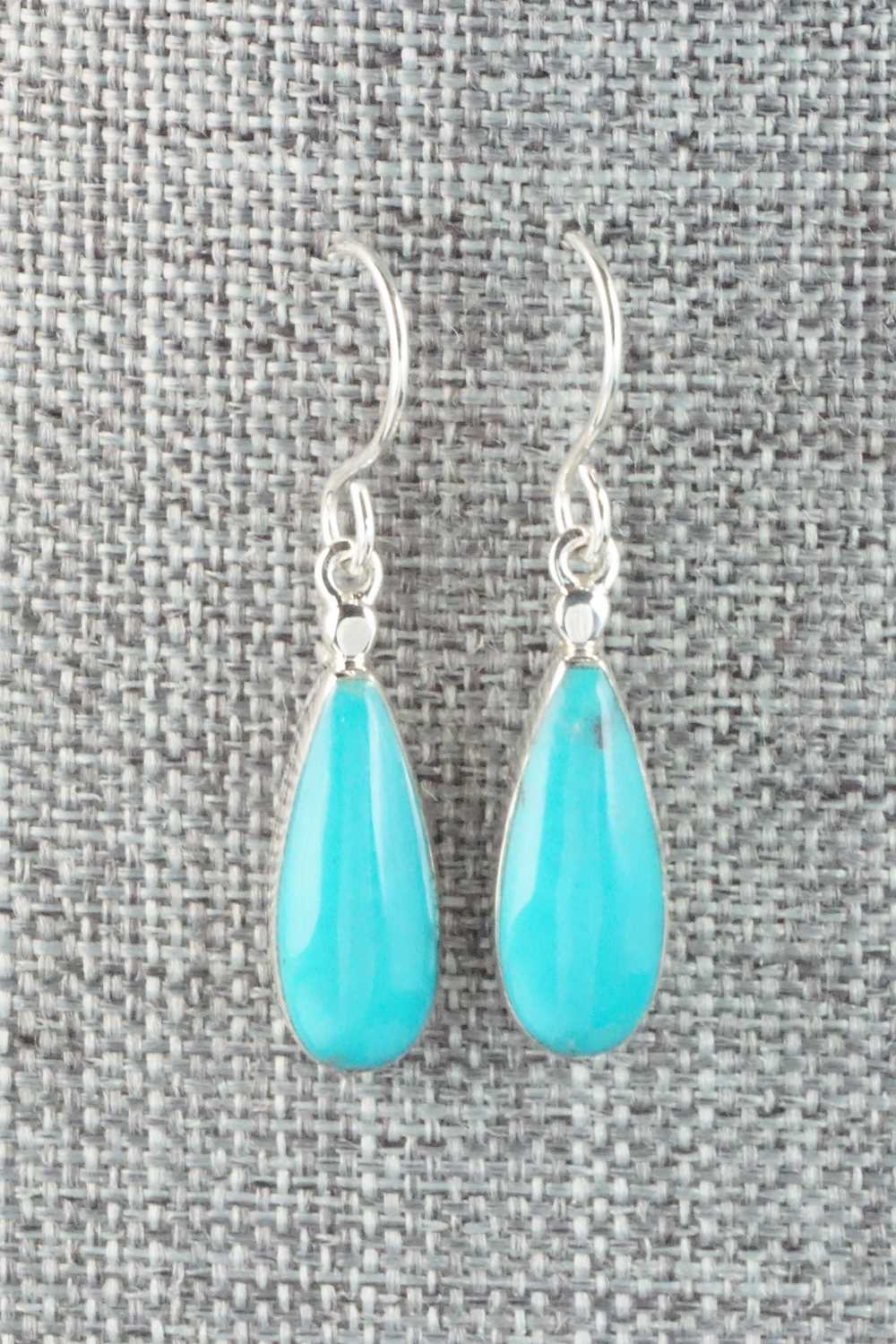 Turquoise & Sterling Silver Earrings - Kenneth Bitsie