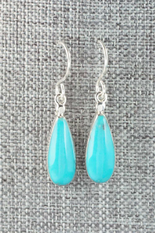 Turquoise & Sterling Silver Earrings - Kenneth Bitsie