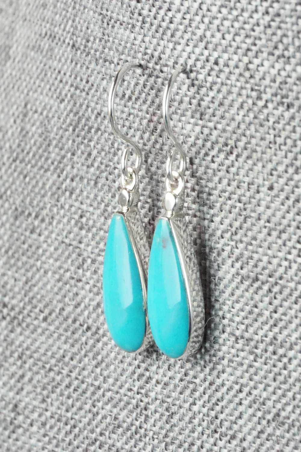Turquoise & Sterling Silver Earrings - Kenneth Bitsie