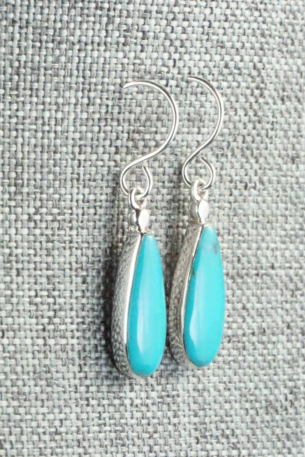 Turquoise & Sterling Silver Earrings - Kenneth Bitsie