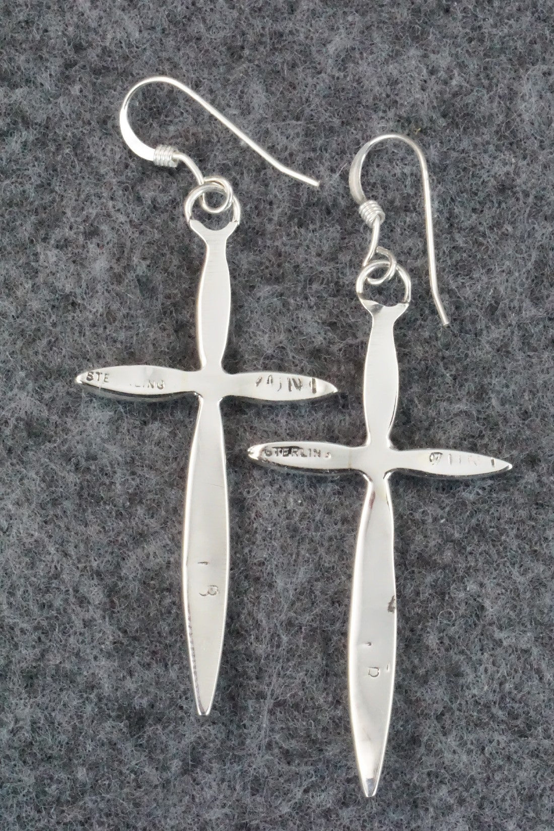 Multi Stone & Sterling Silver Inlay Earrings - Lynette Bowannie