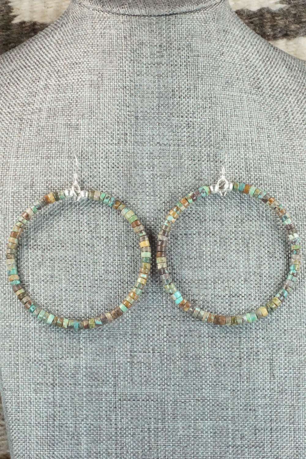 Turquoise & Sterling Silver Earrings - Doreen Jake