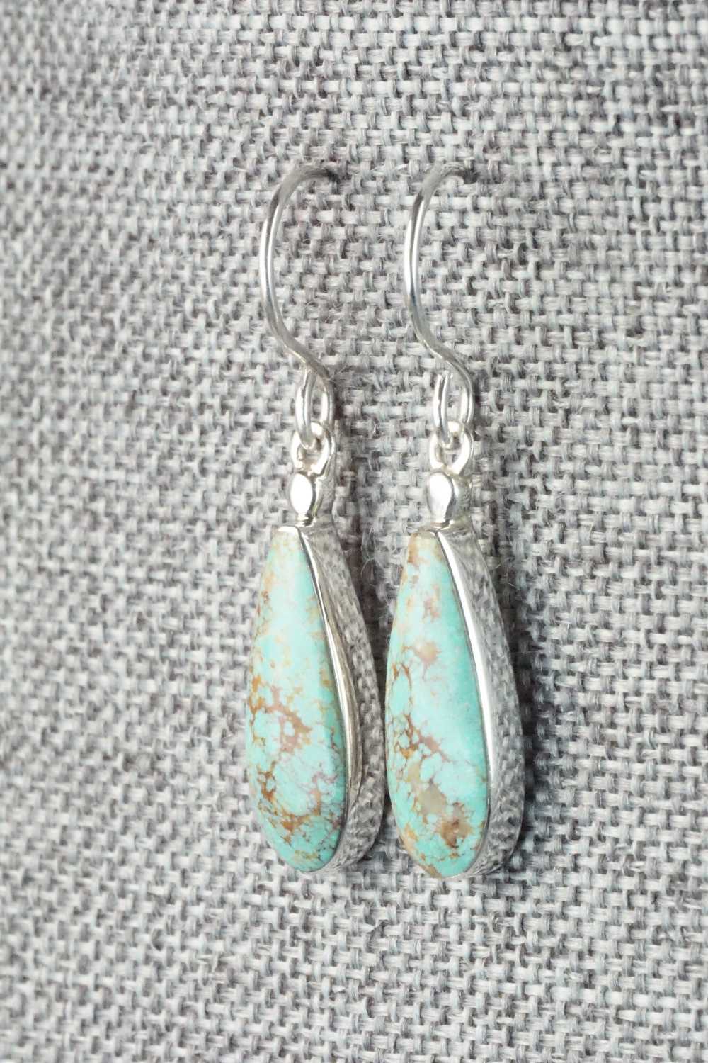 Turquoise & Sterling Silver Earrings - Kenneth Bitsie