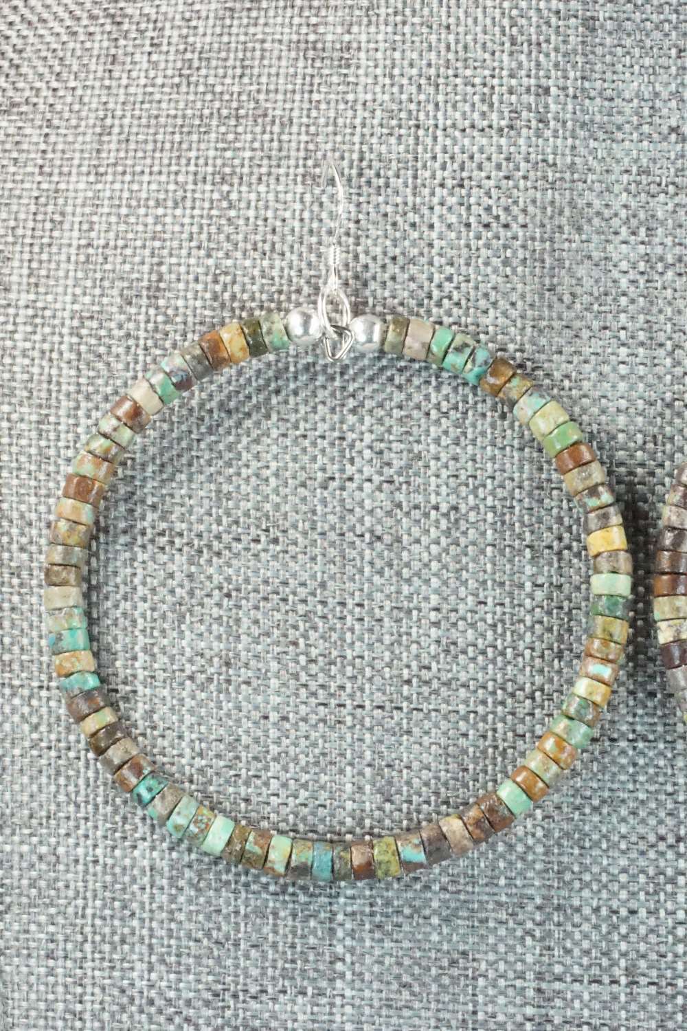 Turquoise & Sterling Silver Earrings - Doreen Jake
