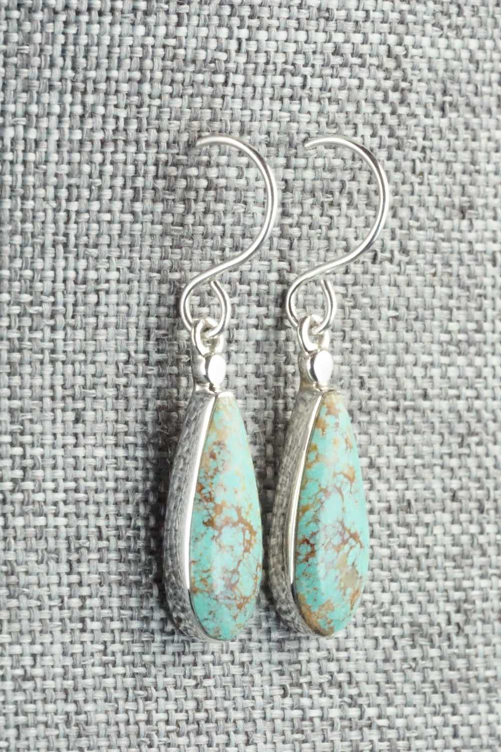 Turquoise & Sterling Silver Earrings - Kenneth Bitsie