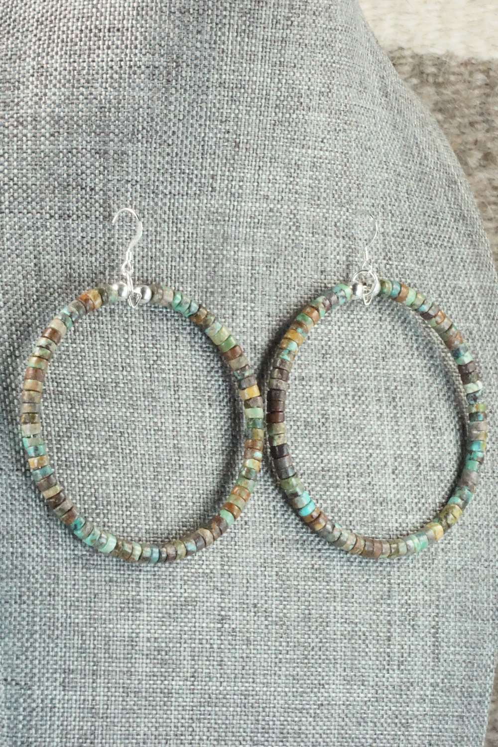 Turquoise & Sterling Silver Earrings - Doreen Jake
