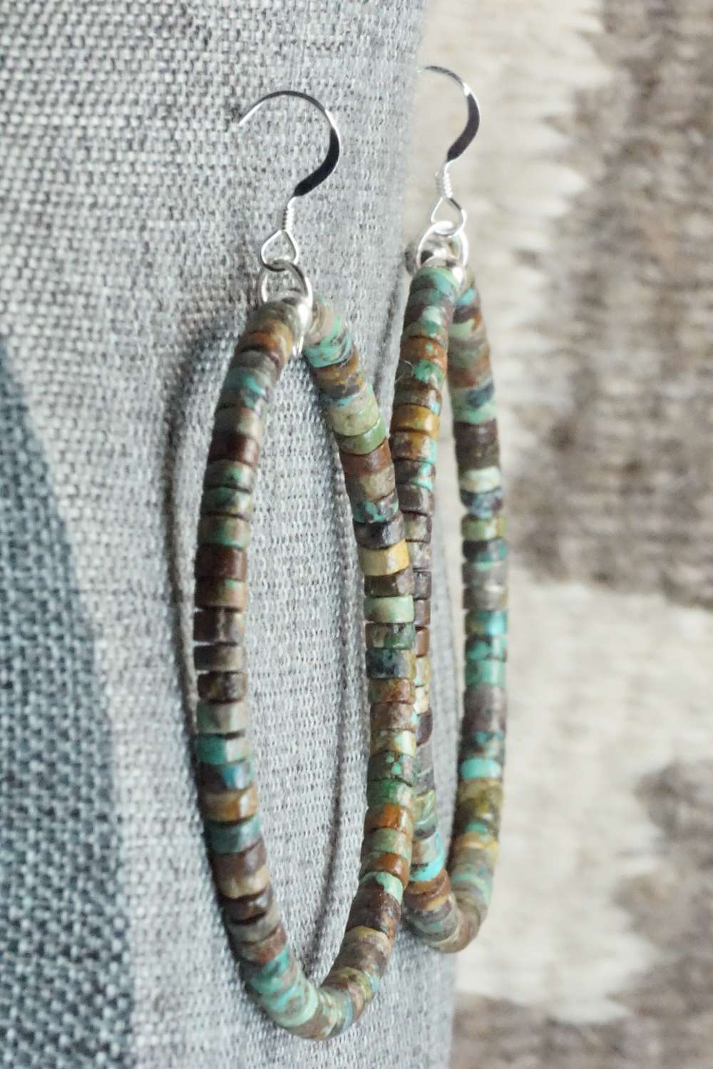 Turquoise & Sterling Silver Earrings - Doreen Jake