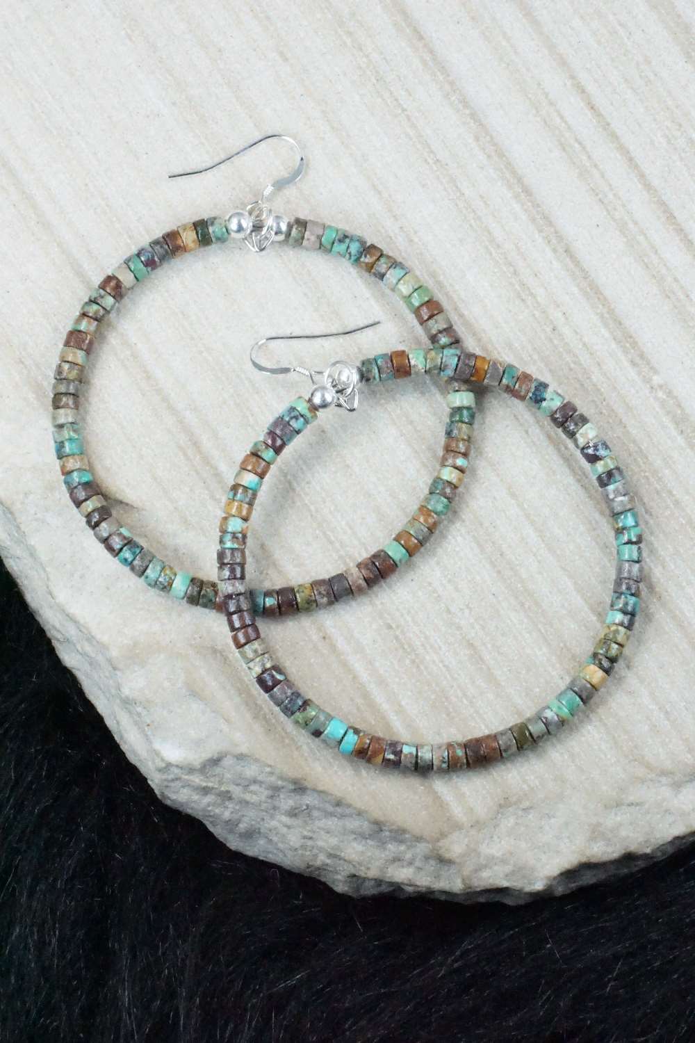 Turquoise & Sterling Silver Earrings - Doreen Jake