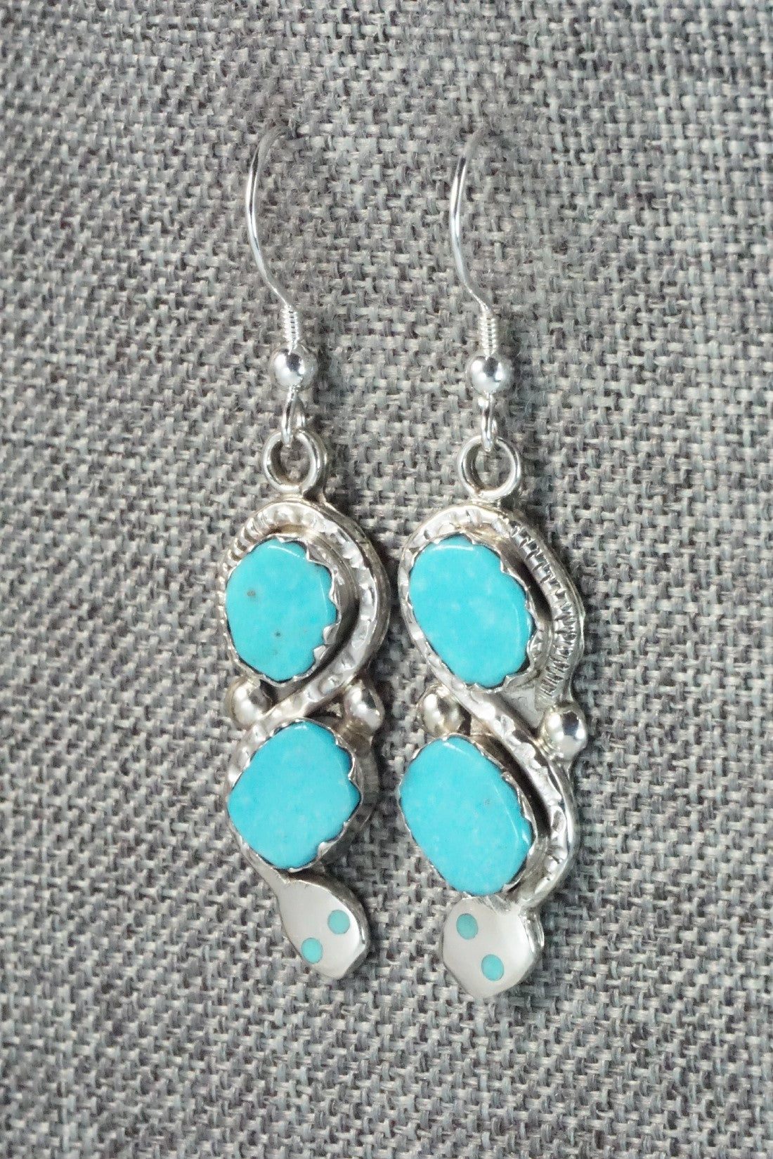 Turquoise & Sterling Silver Earrings - Joy Calavaza