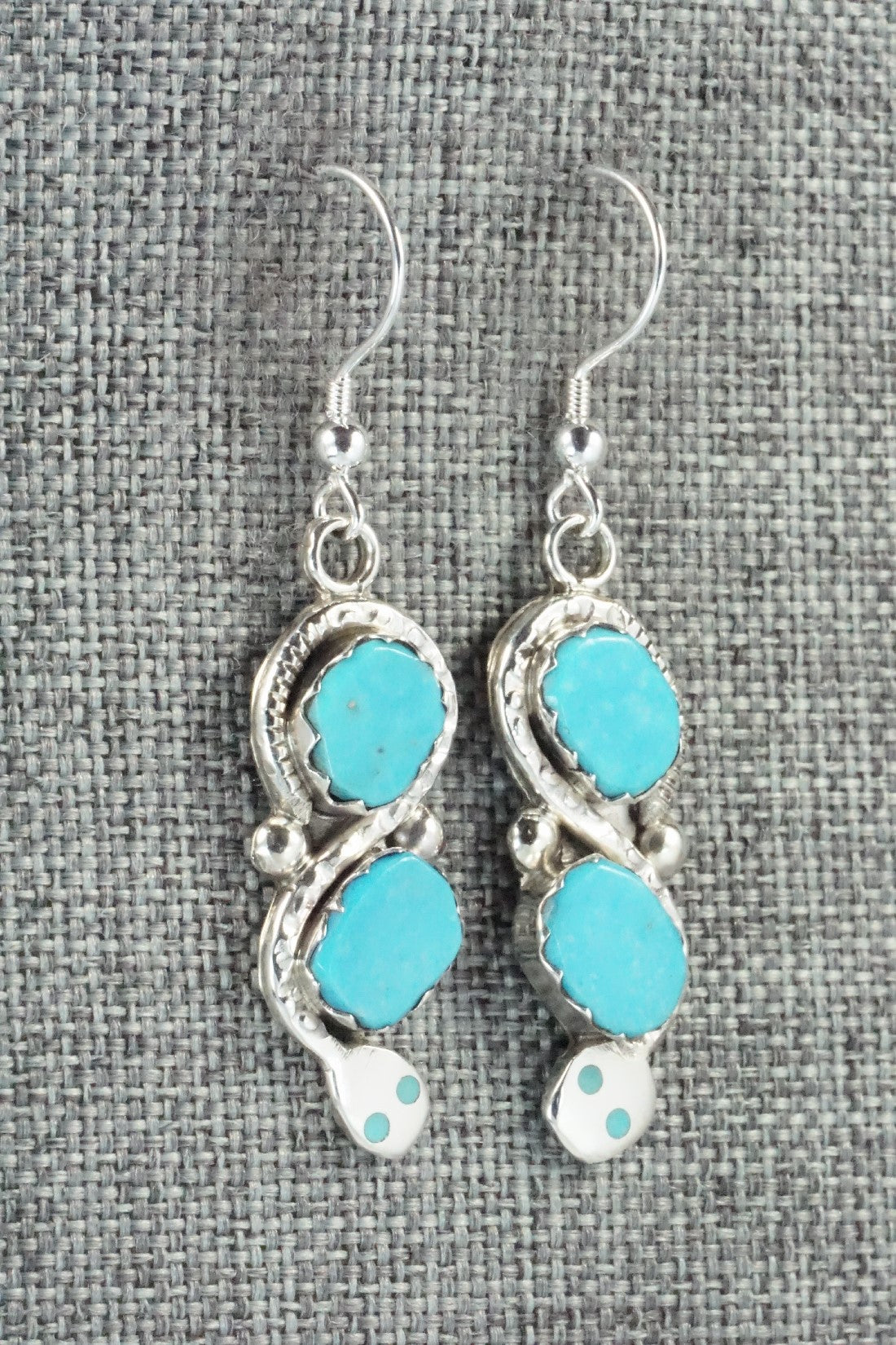 Turquoise & Sterling Silver Earrings - Joy Calavaza