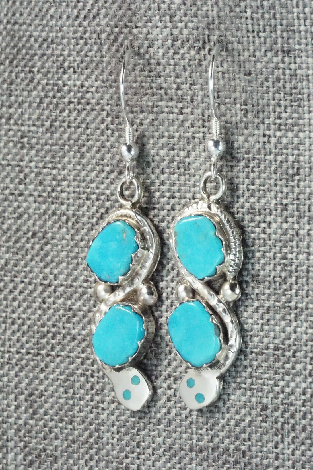 Turquoise & Sterling Silver Earrings - Joy Calavaza