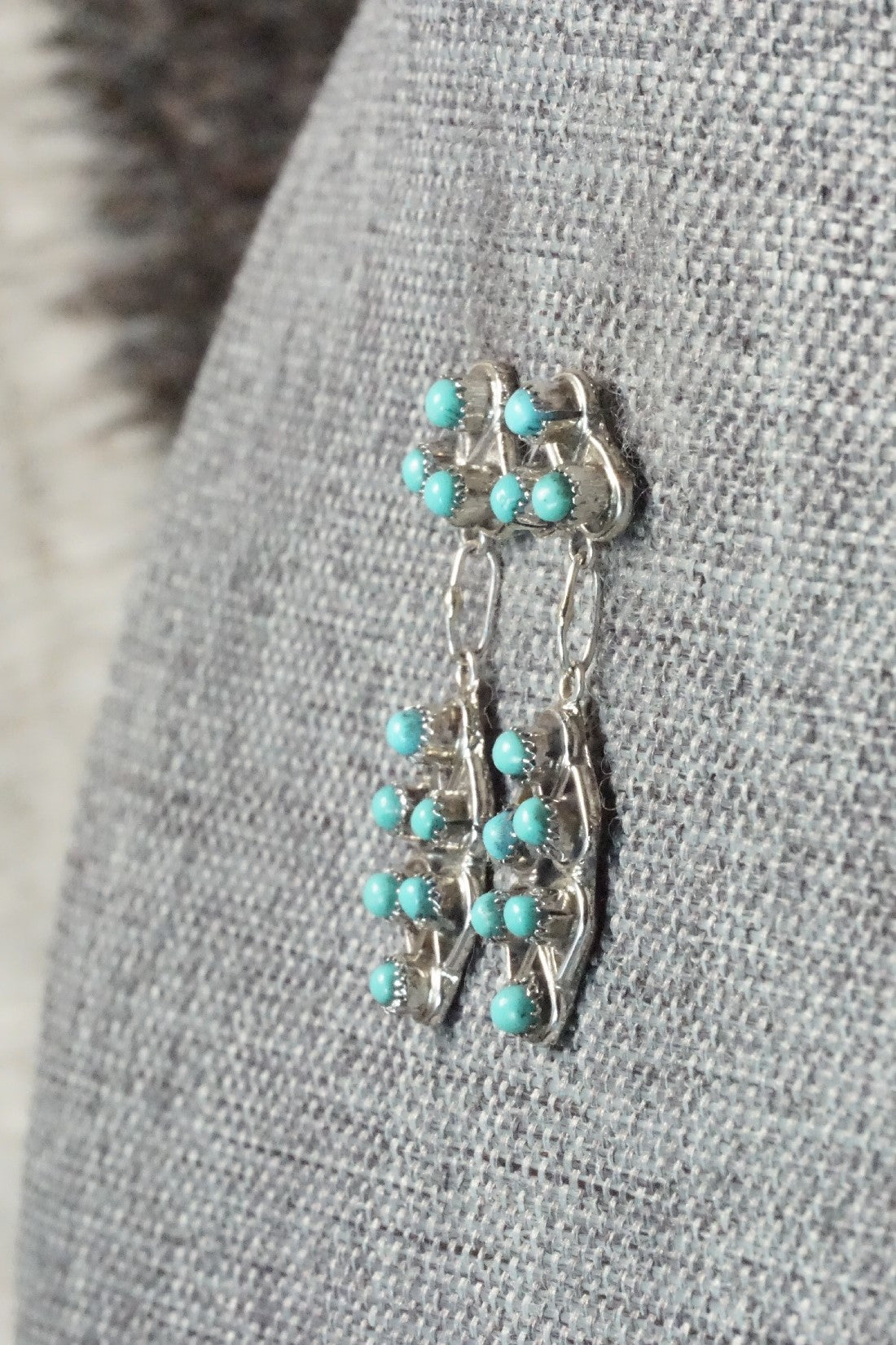 Turquoise & Sterling Silver Earrings - Waylon Johnson