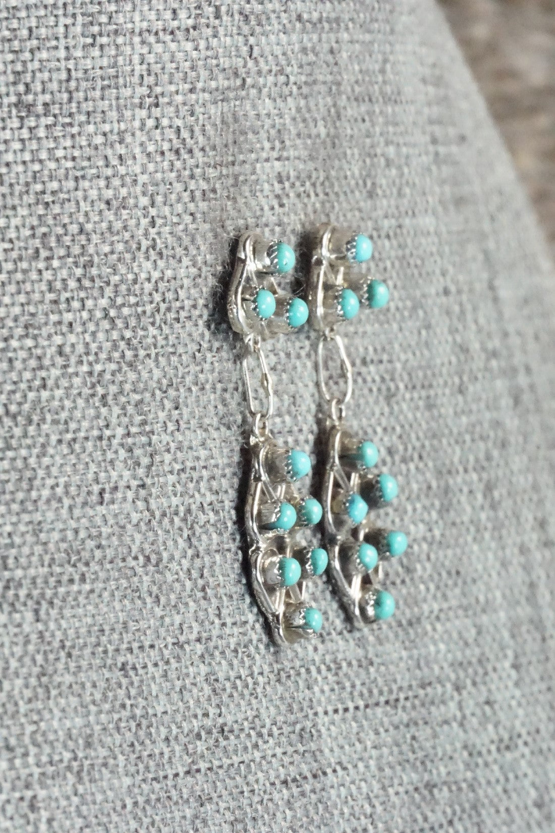 Turquoise & Sterling Silver Earrings - Waylon Johnson