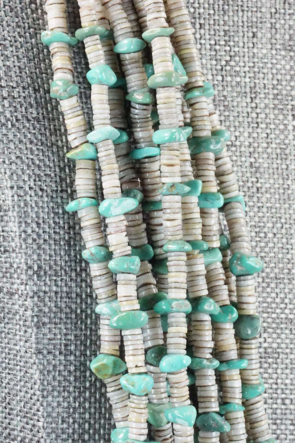 Turquoise, Shell & Sterling Silver Necklace - Ramona Bird