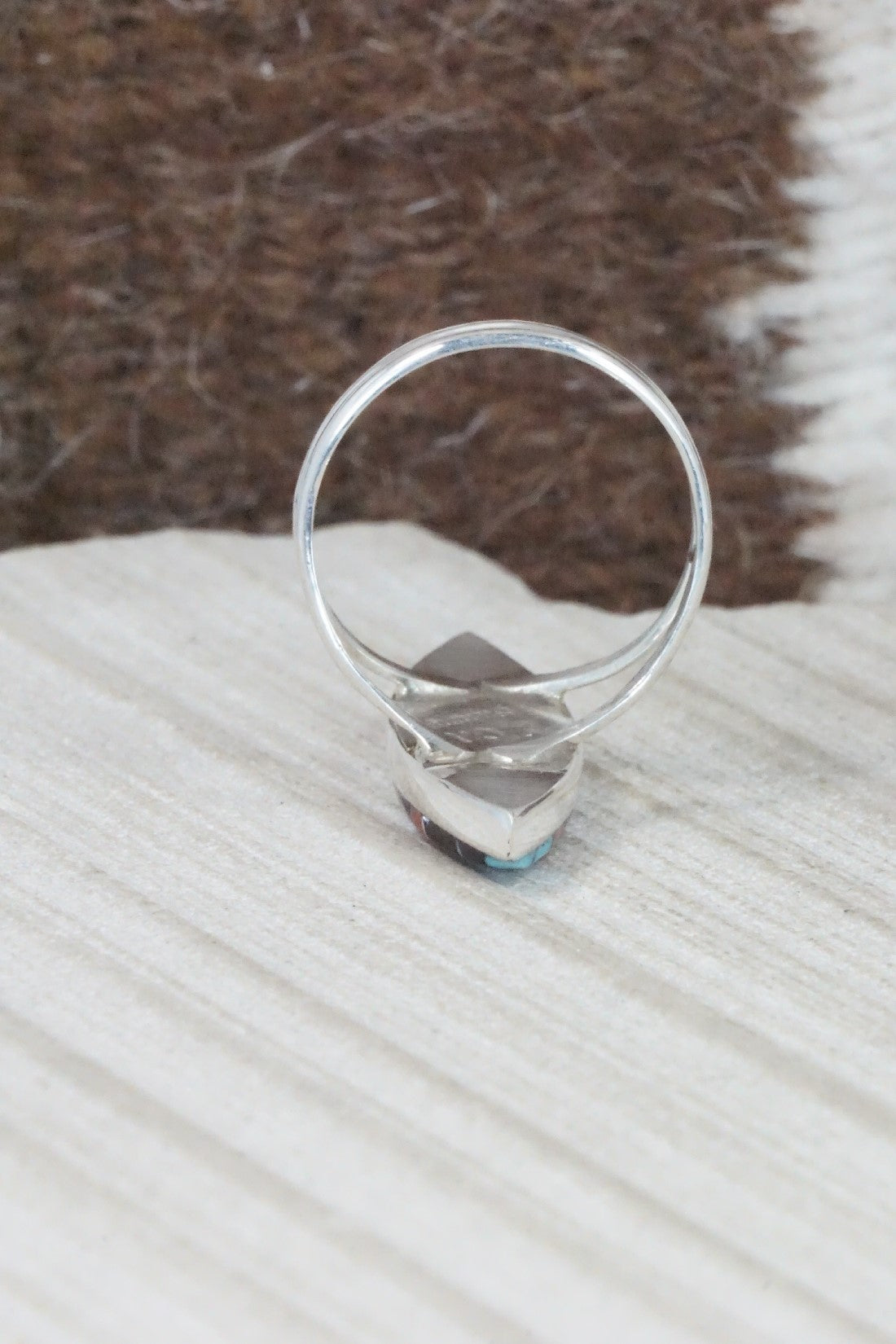 Multi Stone & Sterling Silver Ring - Cleo Kallestewa - Size 9.5