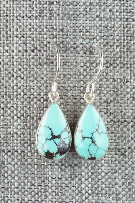 Turquoise & Sterling Silver Earrings - Evelyn Abeita