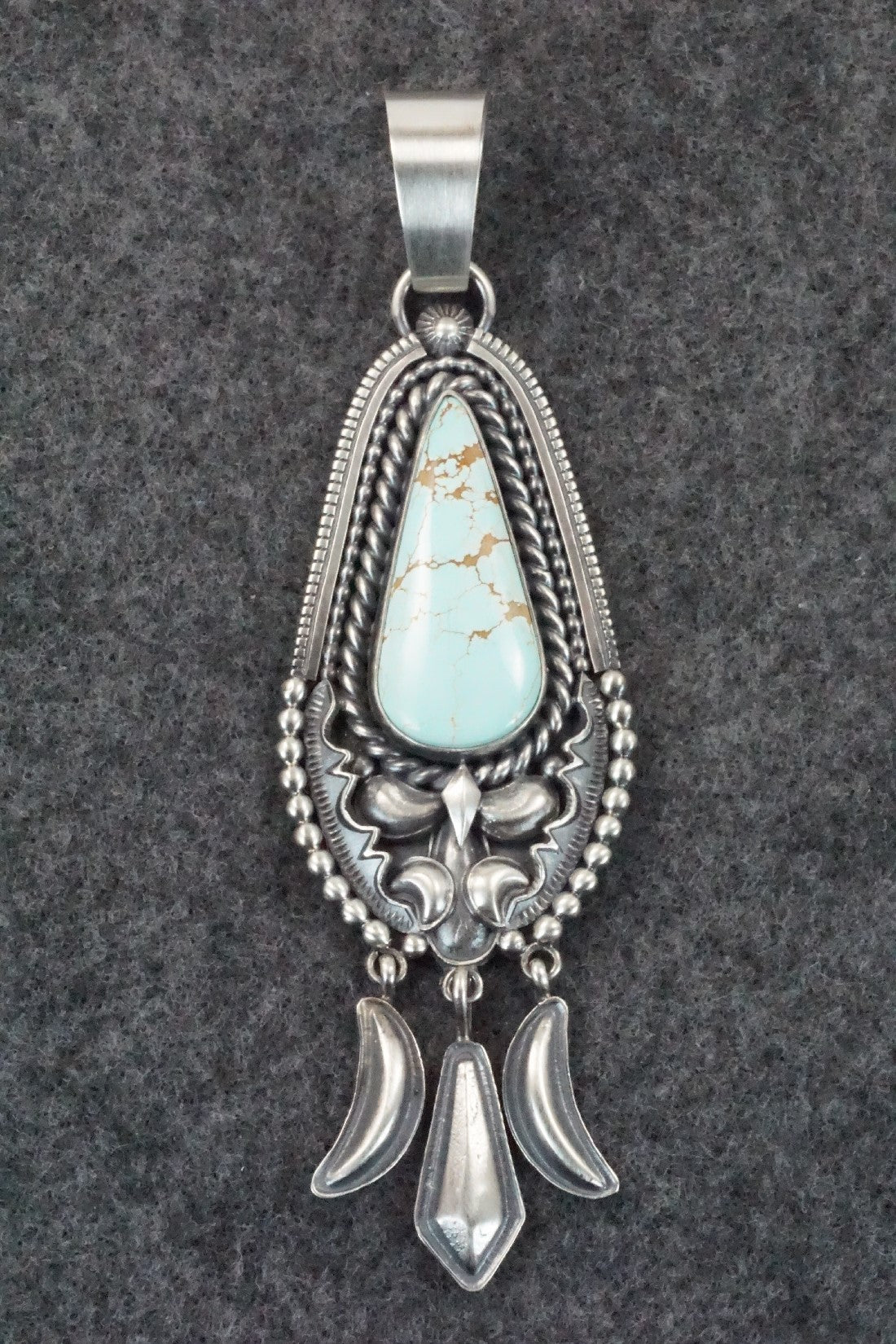 Turquoise and Sterling Silver Pendant - Derrick Gordon