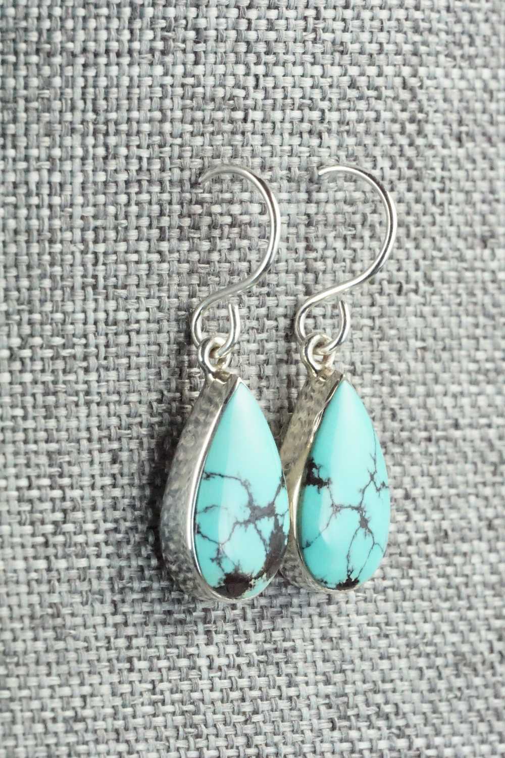 Turquoise & Sterling Silver Earrings - Evelyn Abeita
