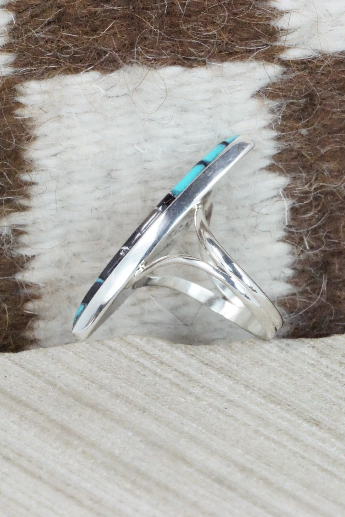 Multi Stone & Sterling Silver Ring - Cleo Kallestewa - Size 7.75