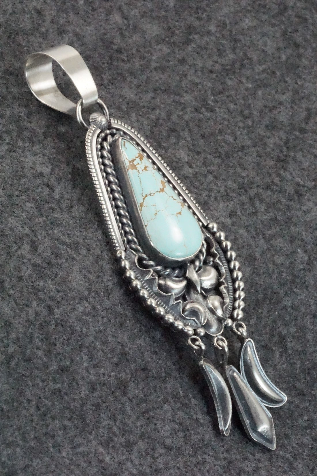 Turquoise and Sterling Silver Pendant - Derrick Gordon