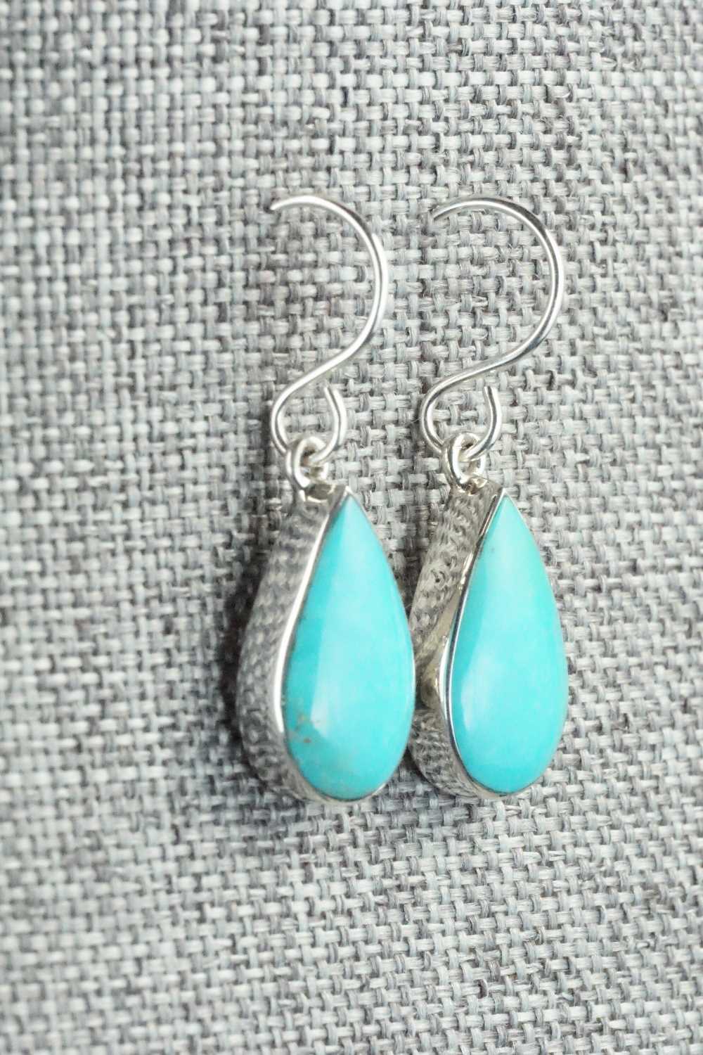 Turquoise & Sterling Silver Earrings - Evelyn Abeita