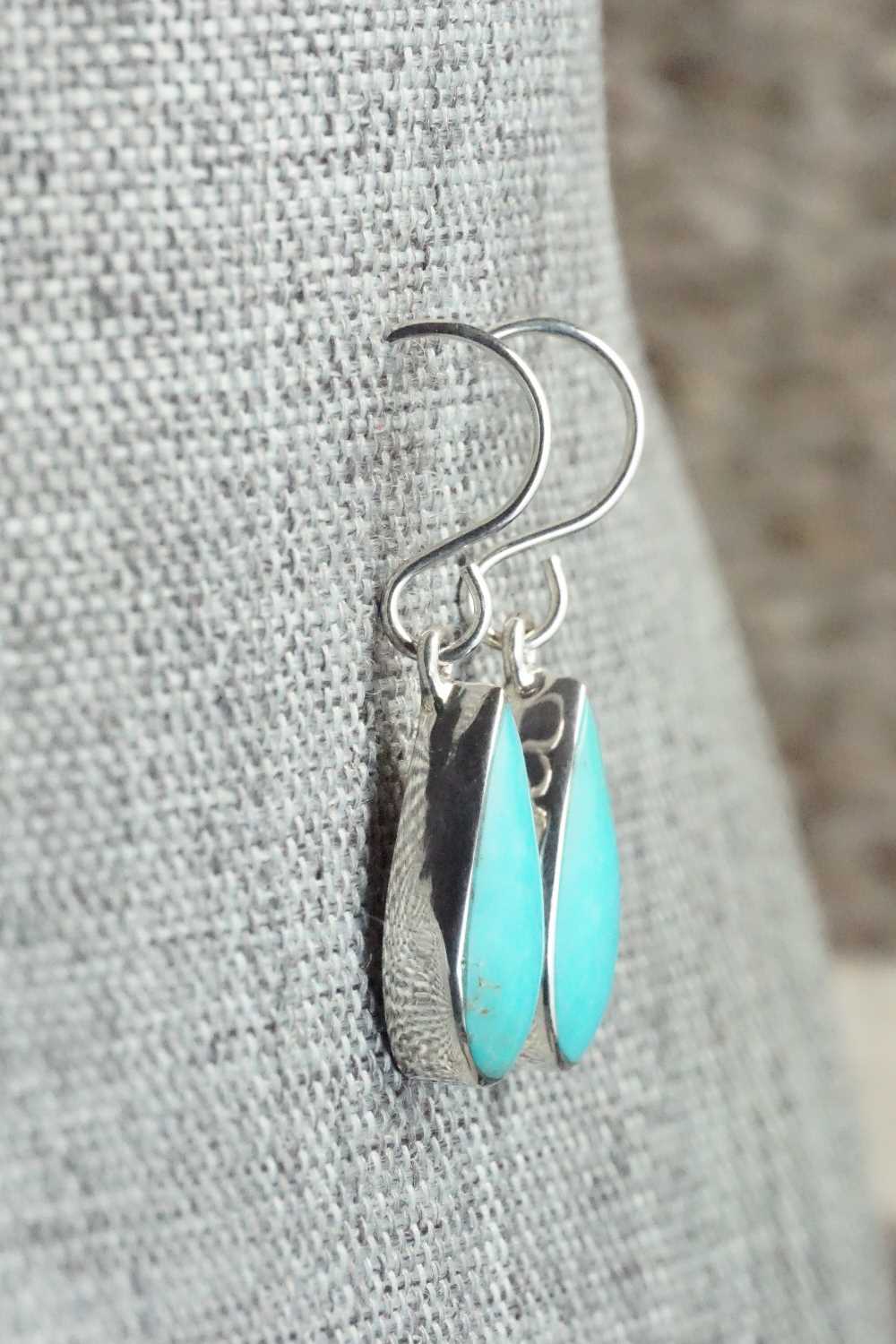 Turquoise & Sterling Silver Earrings - Evelyn Abeita
