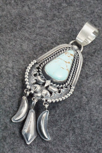 Turquoise and Sterling Silver Pendant - Derrick Gordon