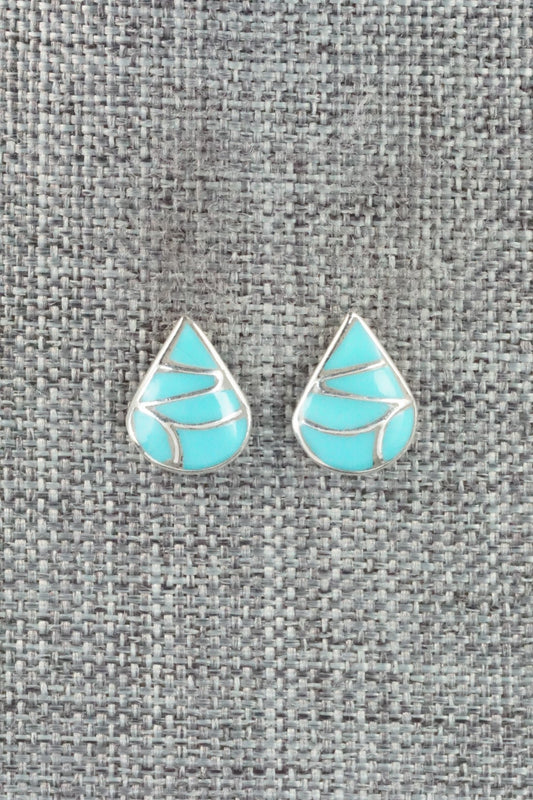 Turquoise & Sterling Silver Earrings - Orena Leekya