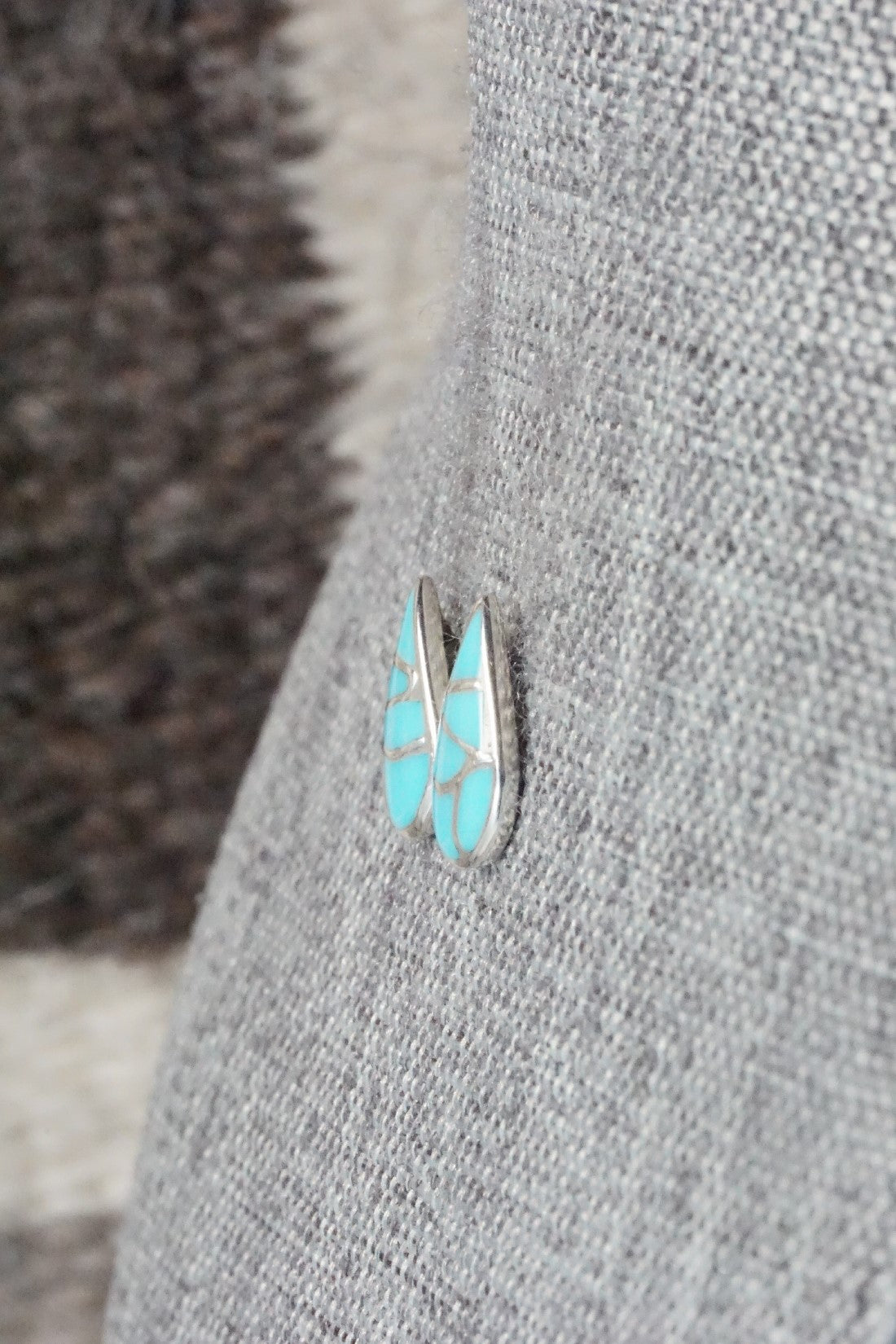 Turquoise & Sterling Silver Earrings - Orena Leekya