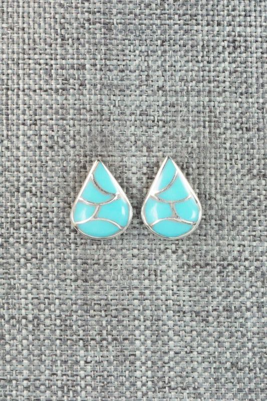 Turquoise & Sterling Silver Earrings - Orena Leekya