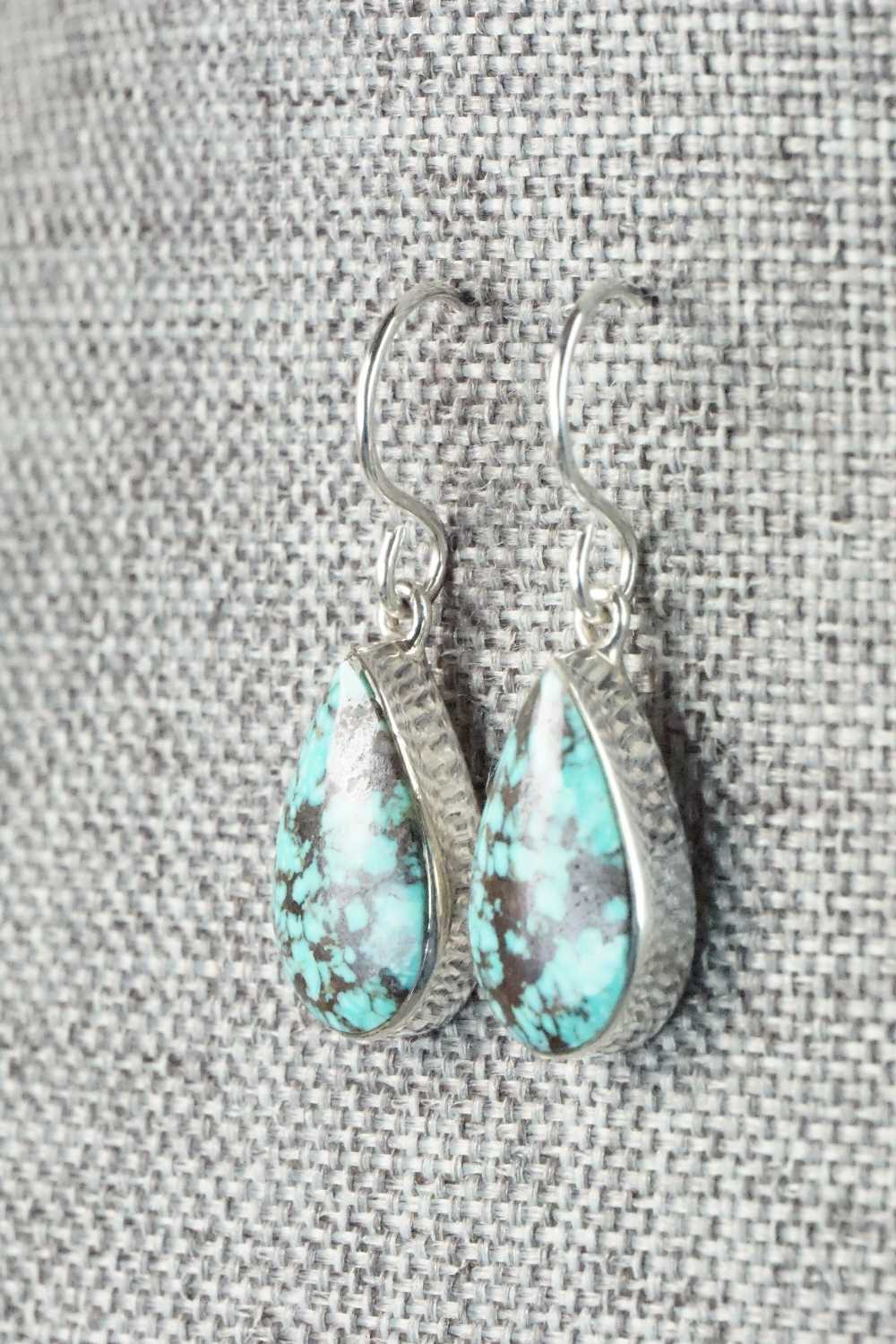 Turquoise & Sterling Silver Earrings - Evelyn Abeita
