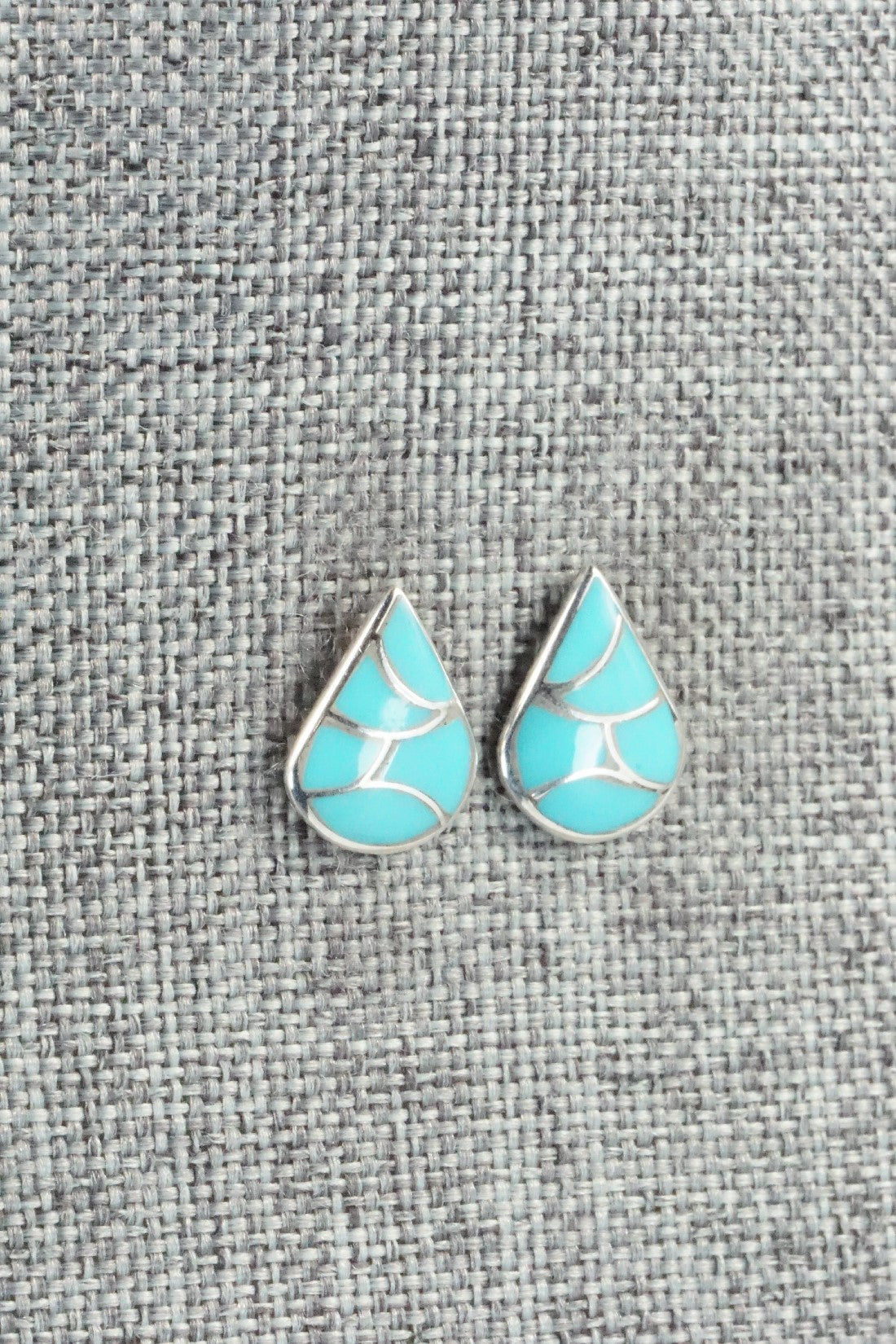 Turquoise & Sterling Silver Earrings - Orena Leekya