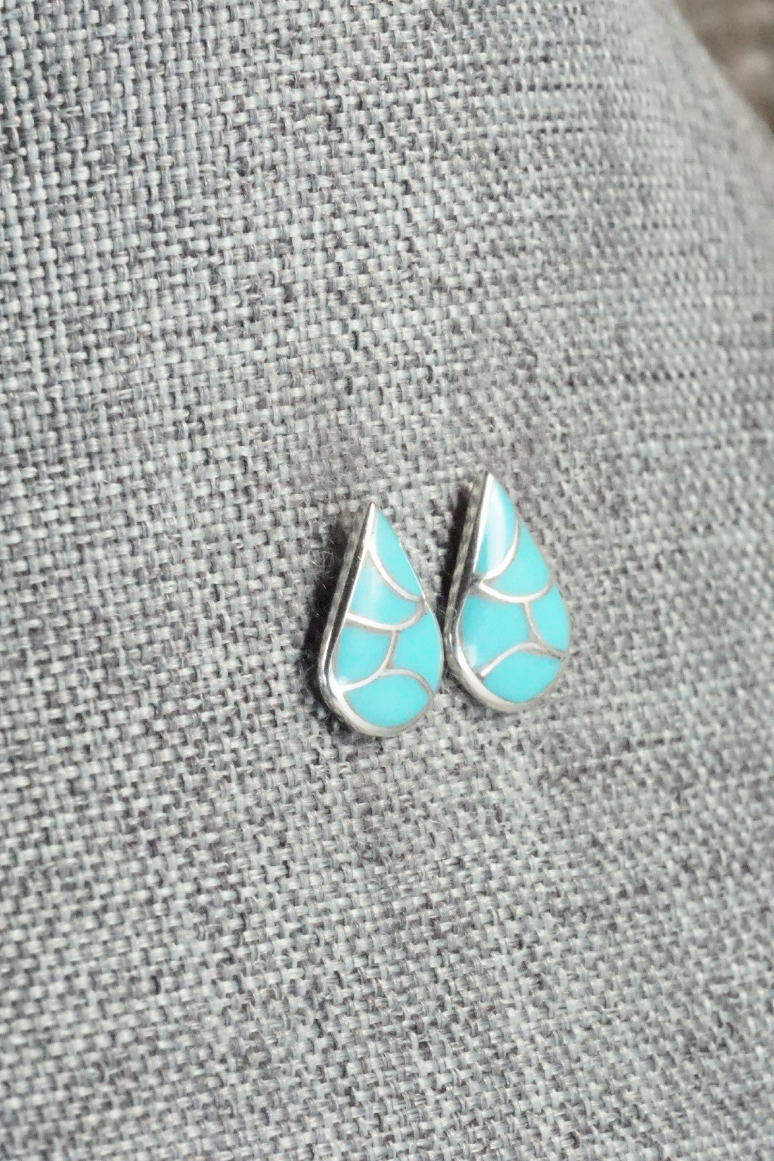 Turquoise & Sterling Silver Earrings - Orena Leekya