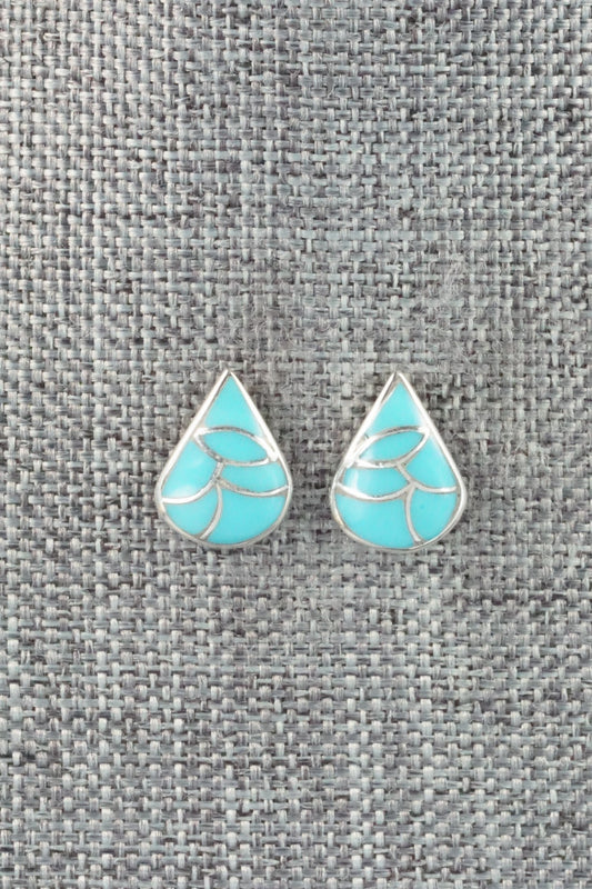 Turquoise & Sterling Silver Earrings - Orena Leekya